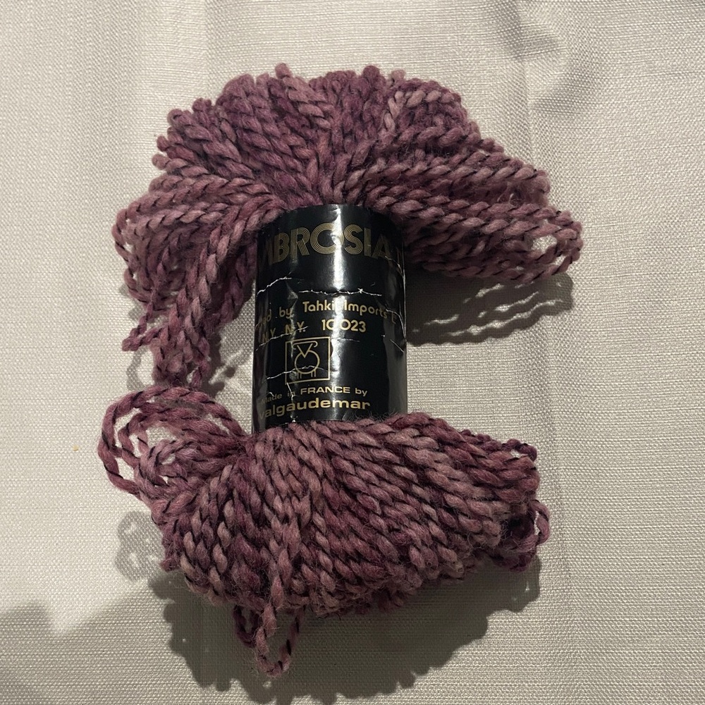 Ambrosia Purple Yarn 100% wool. 1 Bulky